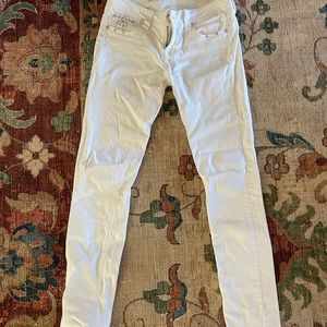 Original LA Idol White Jeans Denim Stretch Boot Cut Pants Size 7 W30 L31 1/2
